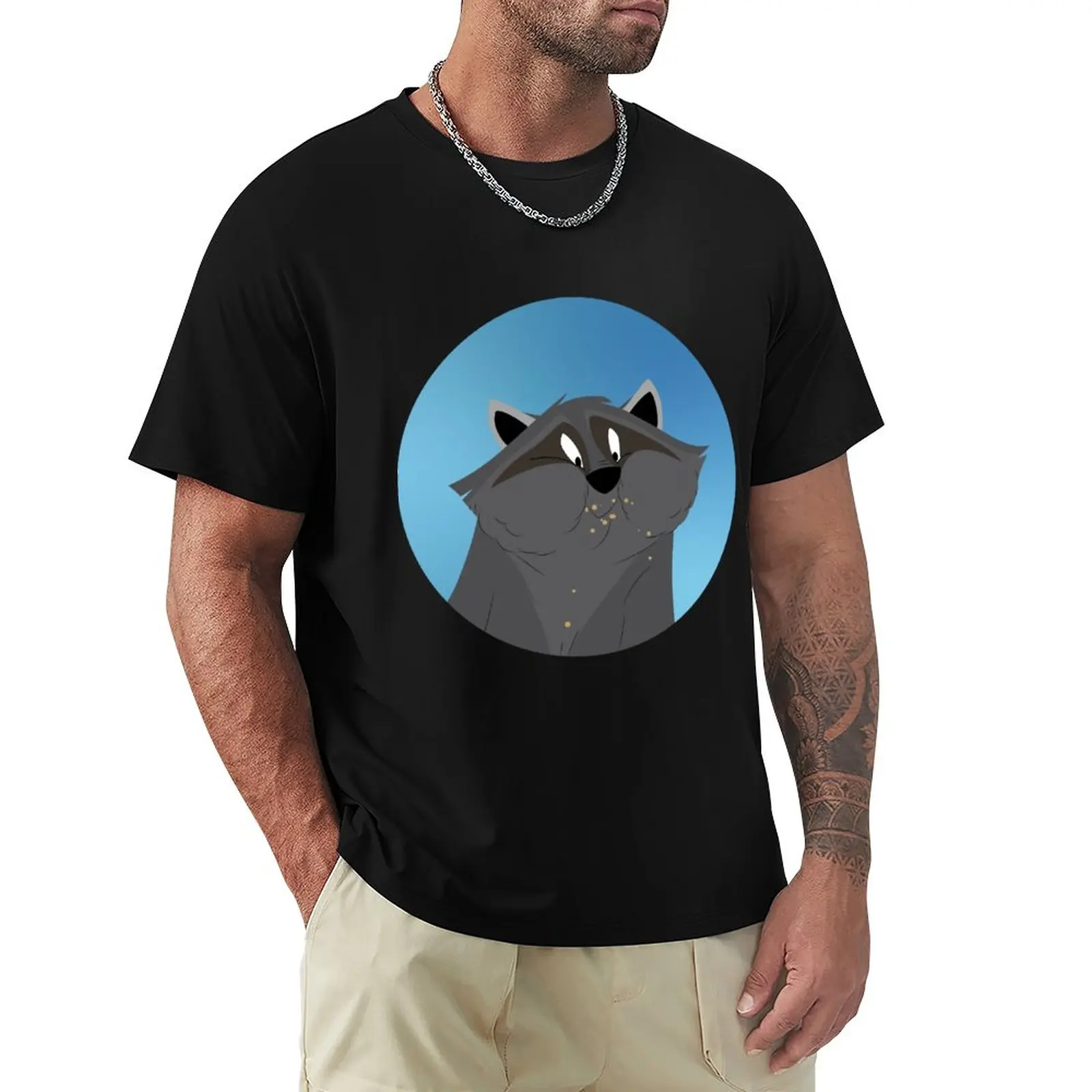 Meeko Pocahontas T-Shirt anime clothes t shirt man black t shirts t shirts men