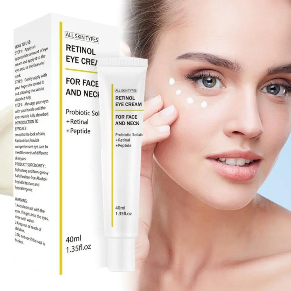 Crema Revitalizante para Ojos con Retinol, Sérum Antiedad Hidratante, Reparador, Calmante, Nutritivo para los Poros, Esencia Hidratante para la Piel