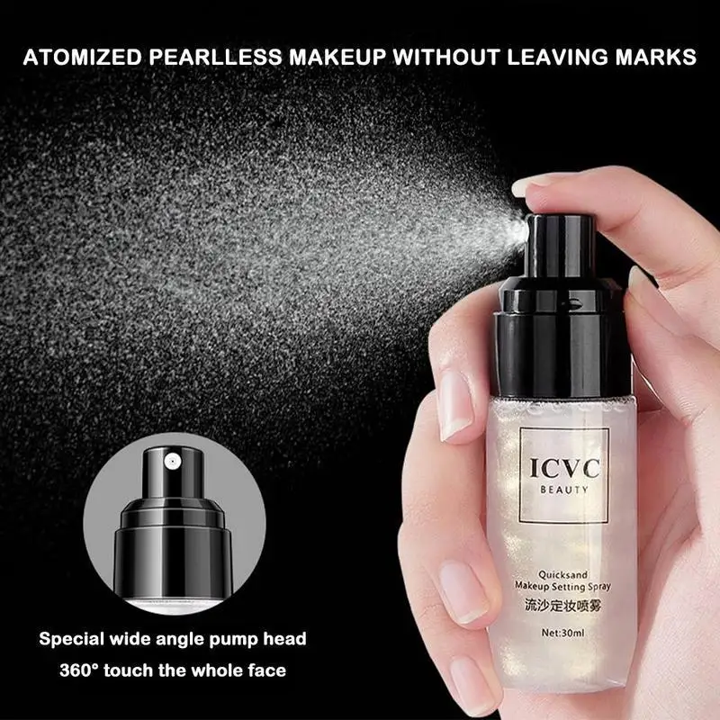 Glitter Makeup Setting Spray Moisturizing Lotion Hydrate Oil Control Long-lasting Make Up Natural Matte Refreshing Quick Fixer