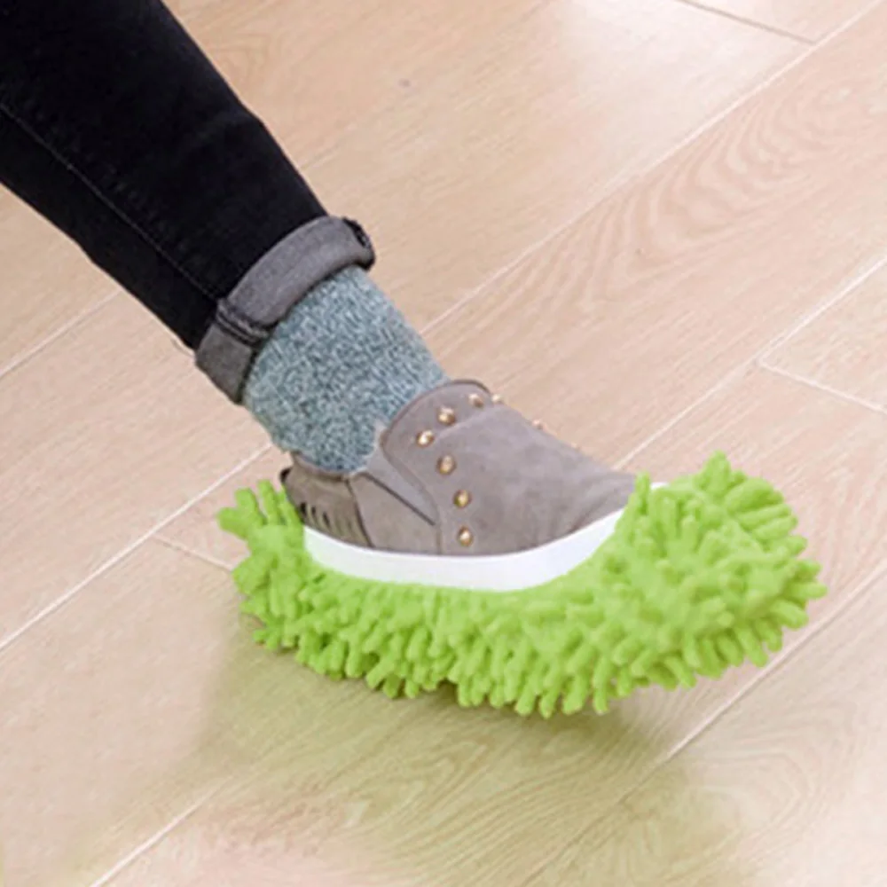 Floor Dust Cleaning Slipper Shoe Mop Non Slip House Clean Shoe Multi Function