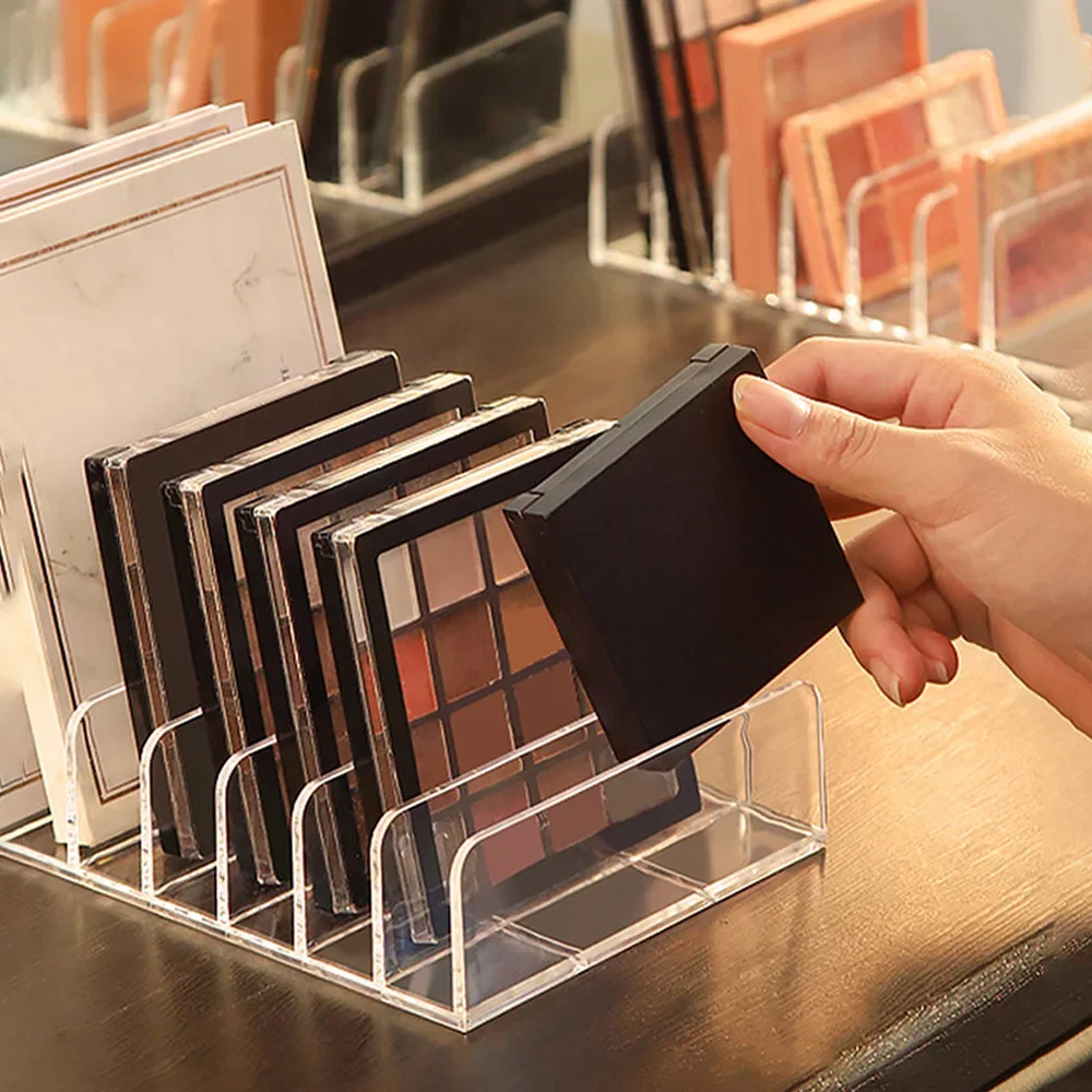 Organisateur de maquillage à 7 compartiments, boîte de présentation de palette de fards à paupières, étagère pour cosmétiques, support de rangement pour outils de maquillage