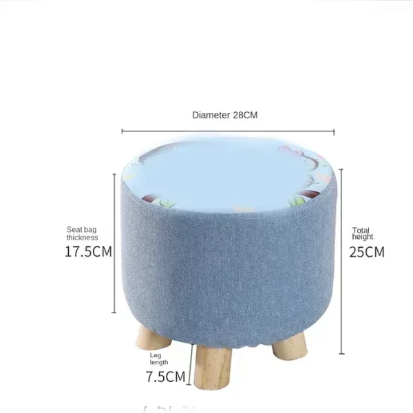 2025 Footstool Creative Change Shoe Stool Round Tea Table Multi-color Thickened Fashion Thickened Plastic Round Stool