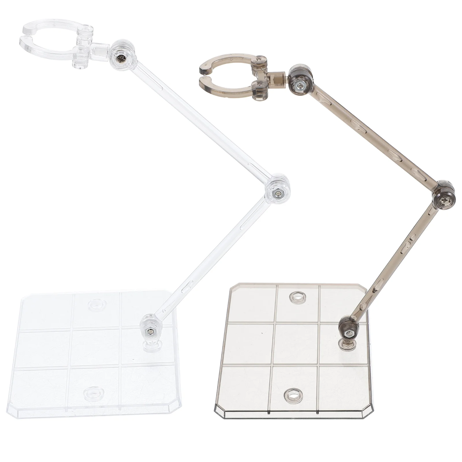 2 Pcs Figure Stand Model Toy DIY Assembly Rack Bracket Market Figurine Display Shelf