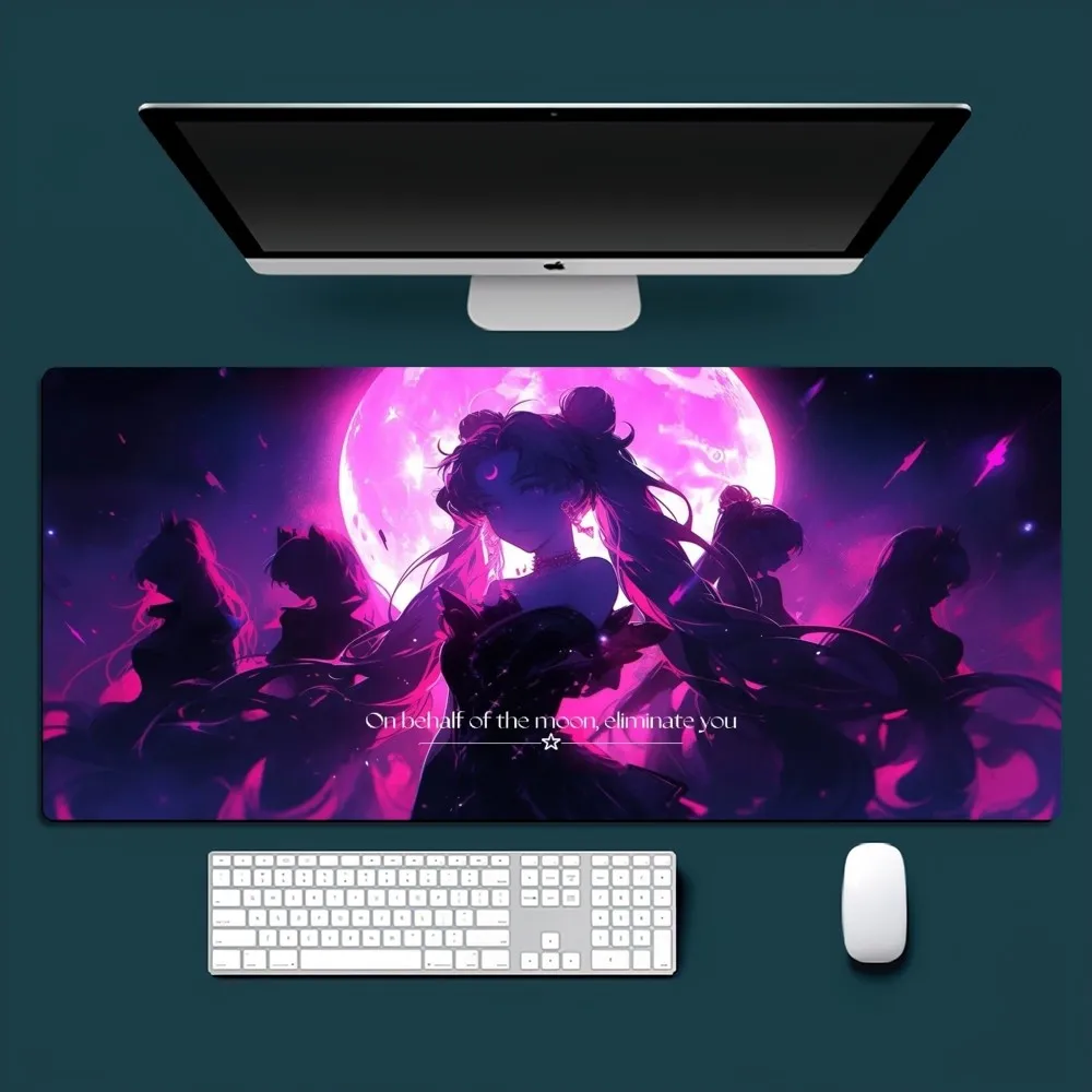 Bilibili anime s-marinho m-lua mousepad escritório pequeno grande pc computador teclado mouse jogo de borracha antiderrapante ratos tapete grande