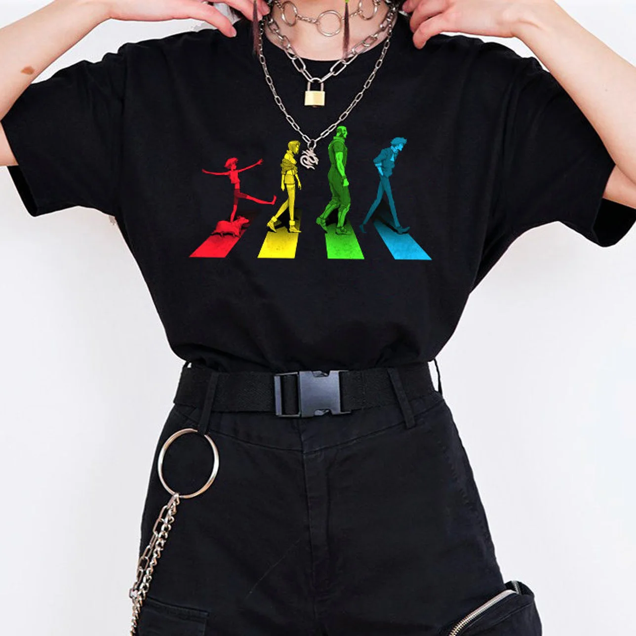 Nana Eyes Shirt donna Anime Kawaii t-Shirt Girl Y2k Streetwear Goth top donna Tee Unisex manica corta vestiti oversize