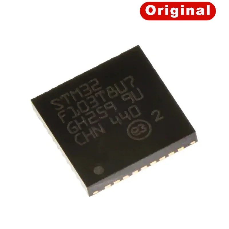 الأصلي STM32F103T8U7 MCU 32 بت ARM Cortex M3 RISC 64KB فلاش 2.5 فولت/3.3 فولت 36 دبوس VFQFPN STM32F103T8U6