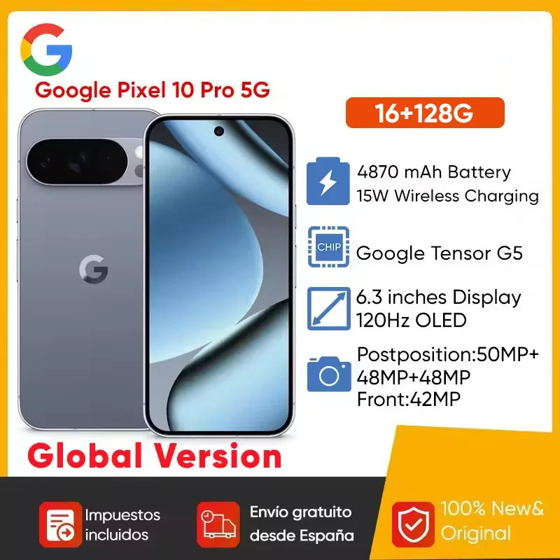 Nouveau Google Pixel 10Pro 5G Android Smartphone 120Hz 6.3  Nouveau Google Pixel 10Pro 5G Android Smartphone 120Hz 6.3