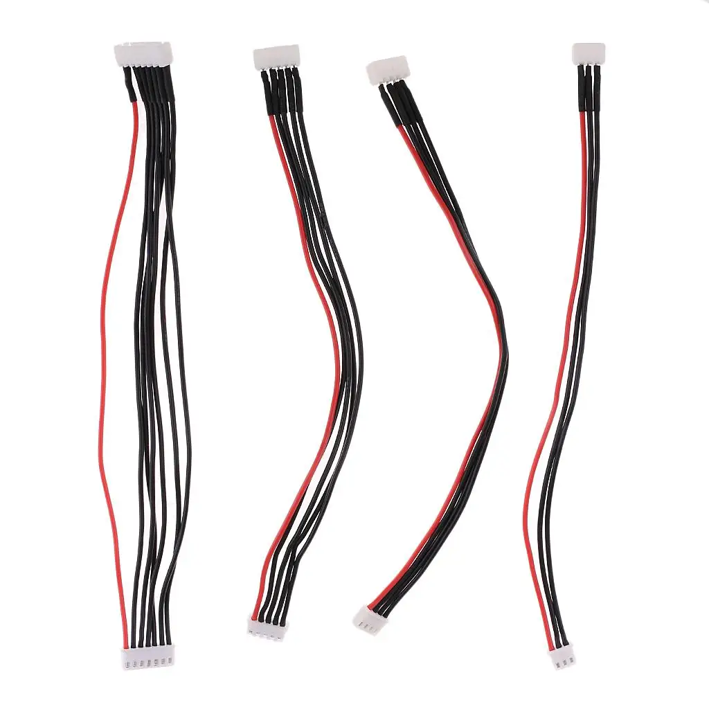 4pc 2S 3S 4S 6S 200mm/7.87'' Lipo Balance Wire Extension Cable for RC Drone Battery Charger DIY