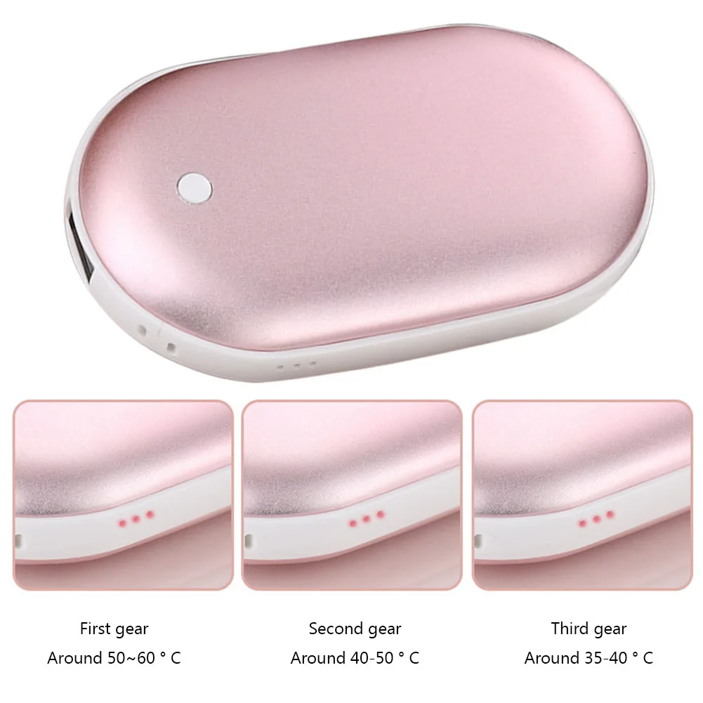 Mini Hand Warmer USB Rechargeable Pocket Heater Electric Hand Warmer Heater Hand Power Bank High-capacity Winter Small Heater