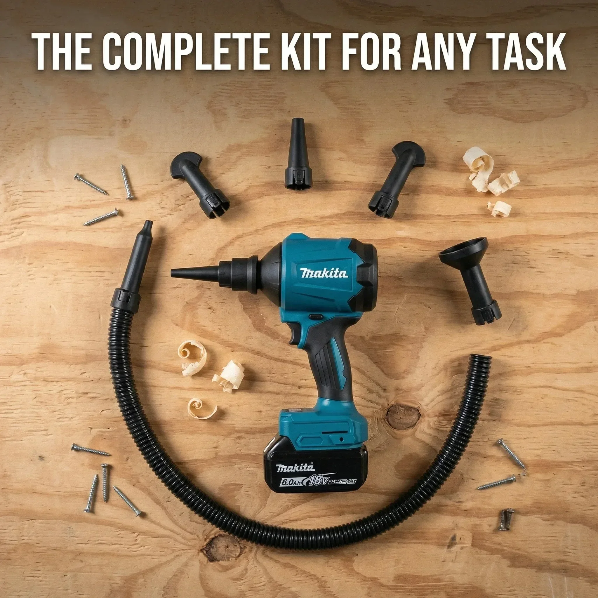 Makita DAS180 Bare 18V Cordless Brushless Blower for Car Interior Dust Cleaning and Vehicle Vent Maintenance Jobs