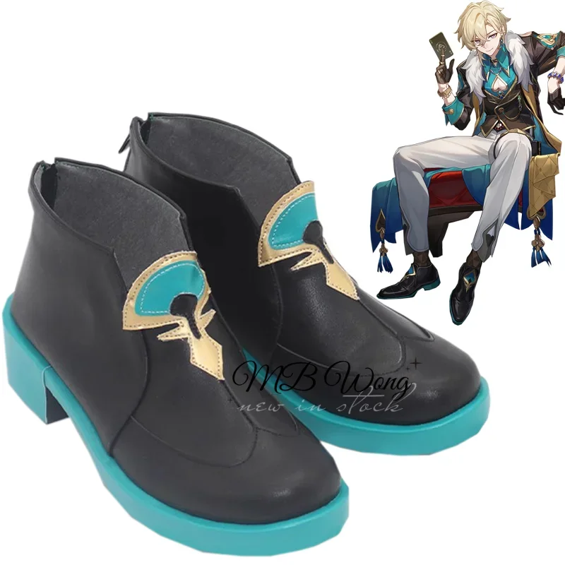 

Game Honkai Star Rail Aventurine Cosplay Shoes Leather Shoes Anime Role Play Halloween Carnival Costume Outfit Party Prop Adult