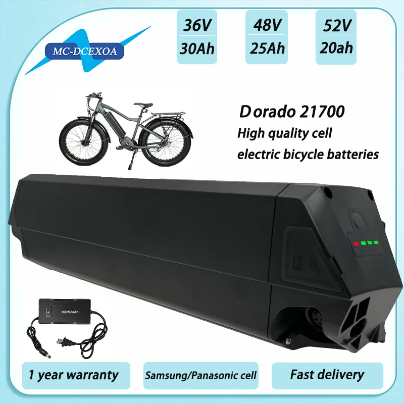 

Dorado battery 36V 48V 20Ah 25Ah electric bicycle 52V electric bicycle battery