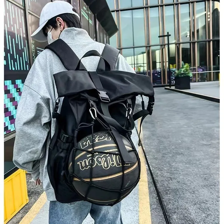 

Solid Color Large Capacity Schoolbag Korean Version Fashion Simple Casual Men's Backpack College Student Backpack