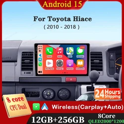 Android 15 Car Radio For Toyota Hiace H200 2010 - 2018 Carplay Navigation GPS Android Auto Miltimedia Player Stereo Head BT WIFI