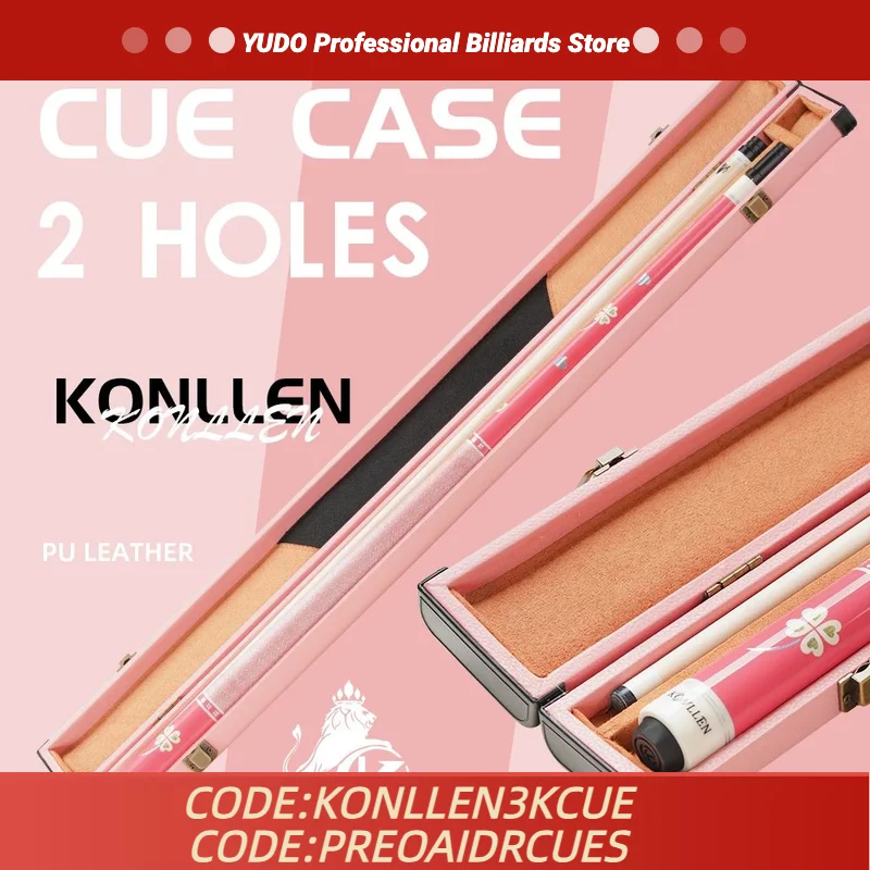 

KONLLEN Pool Cue Case 1 Butt and 1 Shaft Billiard Stick 1x1 PU Pool Stick Case Holds Large Capacity Carrying Cases