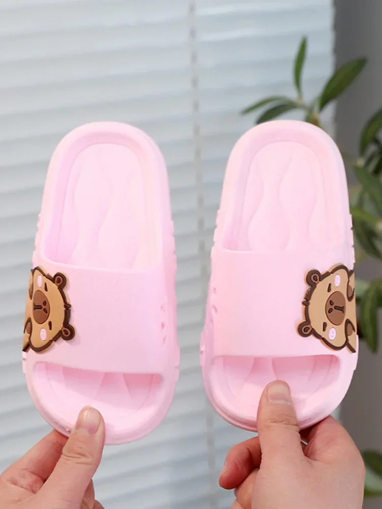 صيف جديد للأطفال إيفا أحذية لطيف كابيبارا نمط الاطفال النعال المفتوحة تو أحذية الشاطئ مريحة أحذية المنزل