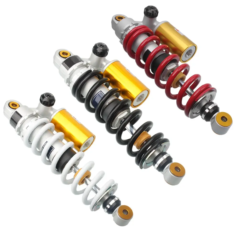 Los amortiguadores traseros tienen un rendimiento estable, perfectos para decorar su ATV, amortiguadores traseros de 345mm aptos para Yamaha Banshee