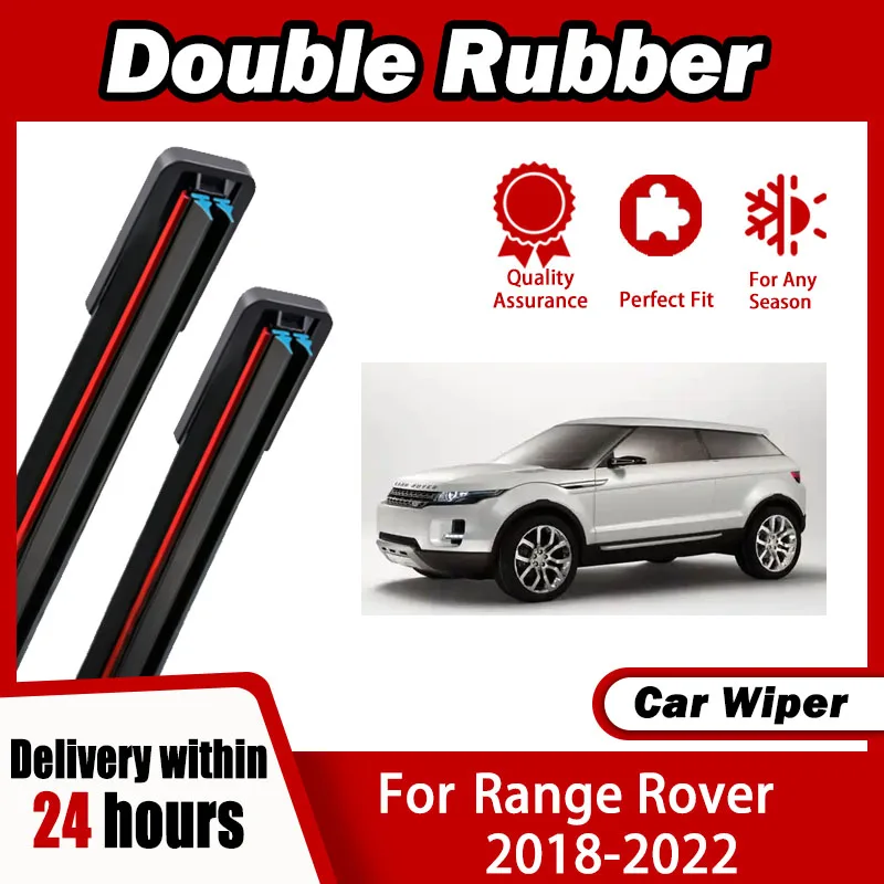 2pcs Front Window Windshield Wiper Blades For Land Rover Range Rover Evoque 2018-2022  26"+21" Rubber Brushes Auto Parts