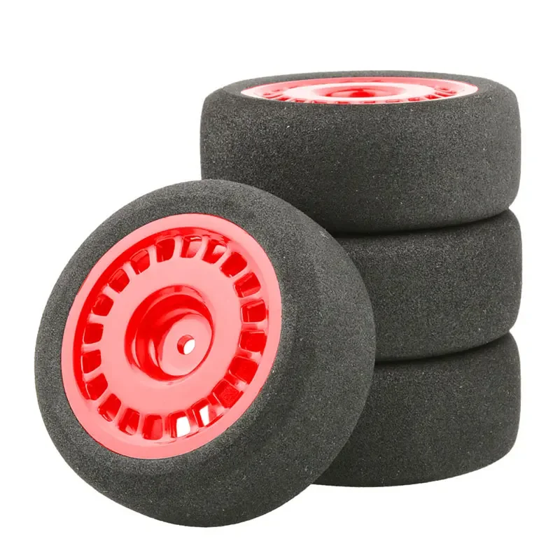 4Pcs 68mm Foam Tire Sponge Tyre Wheel Rim Set for Wltoys 144001 124016 124017 124018 124019 104001 RC Car Upgrade Parts