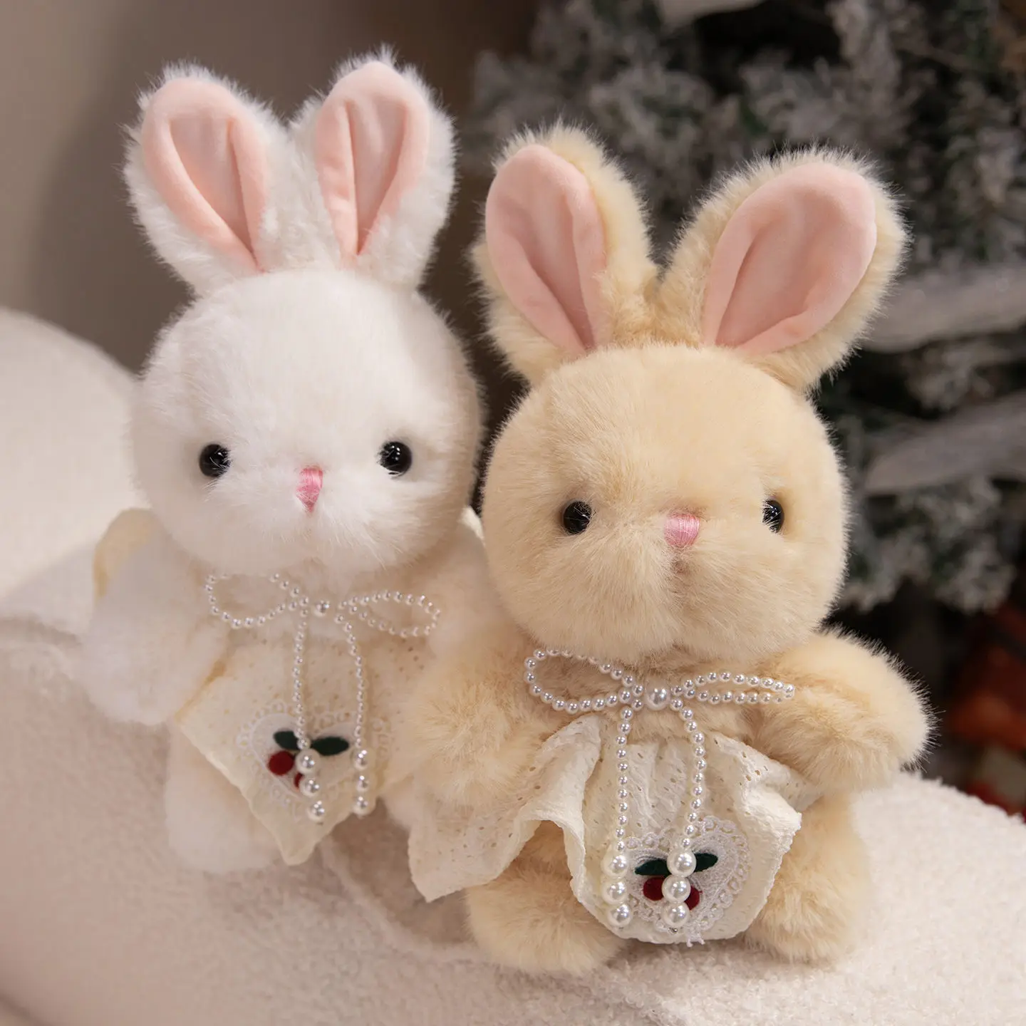 30cm kawaii vestido coelho brinquedos de pelúcia dos desenhos animados pequeno coelho macio recheado bonecas meninas dormindo companheiro brinquedos de pelúcia