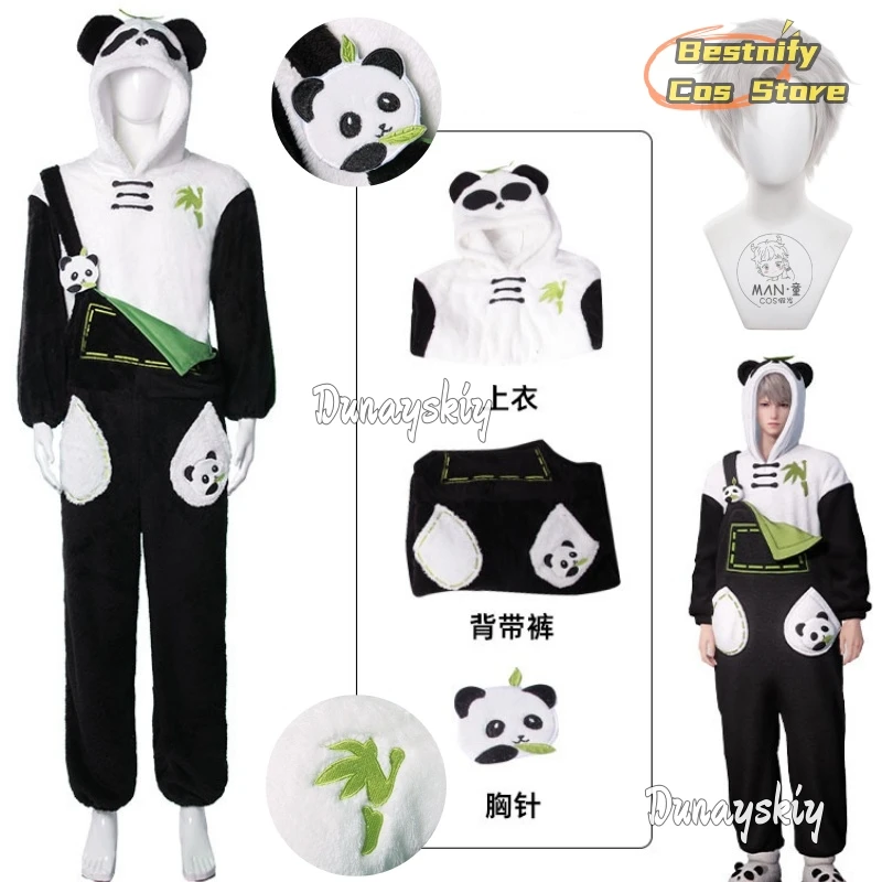 Love And Deep Space Kigurumi Qi Yu Shen Xinghui Qin Che Panda Pajamas Suit Rafayel Zayne Xavier Sylus Cosplay Loungewear