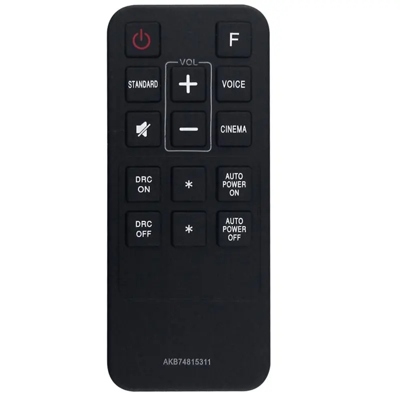 

Replace AKB74815311 Remote For Sound Bar AKB74815301 LAS260B LAS160B LAS453B S45A1-D SPH3B-W LAC553B LAS453 LAS260B