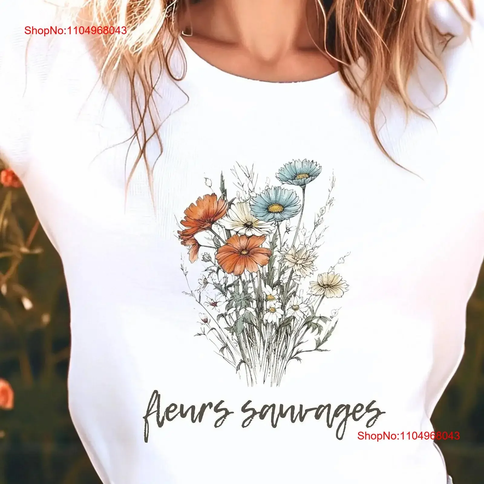 

Футболка Wildflower BouqueT Wild Flower Fleurs Sauvages Прессованная винтажная стираная дизайнерская одежда Удобная модная графика