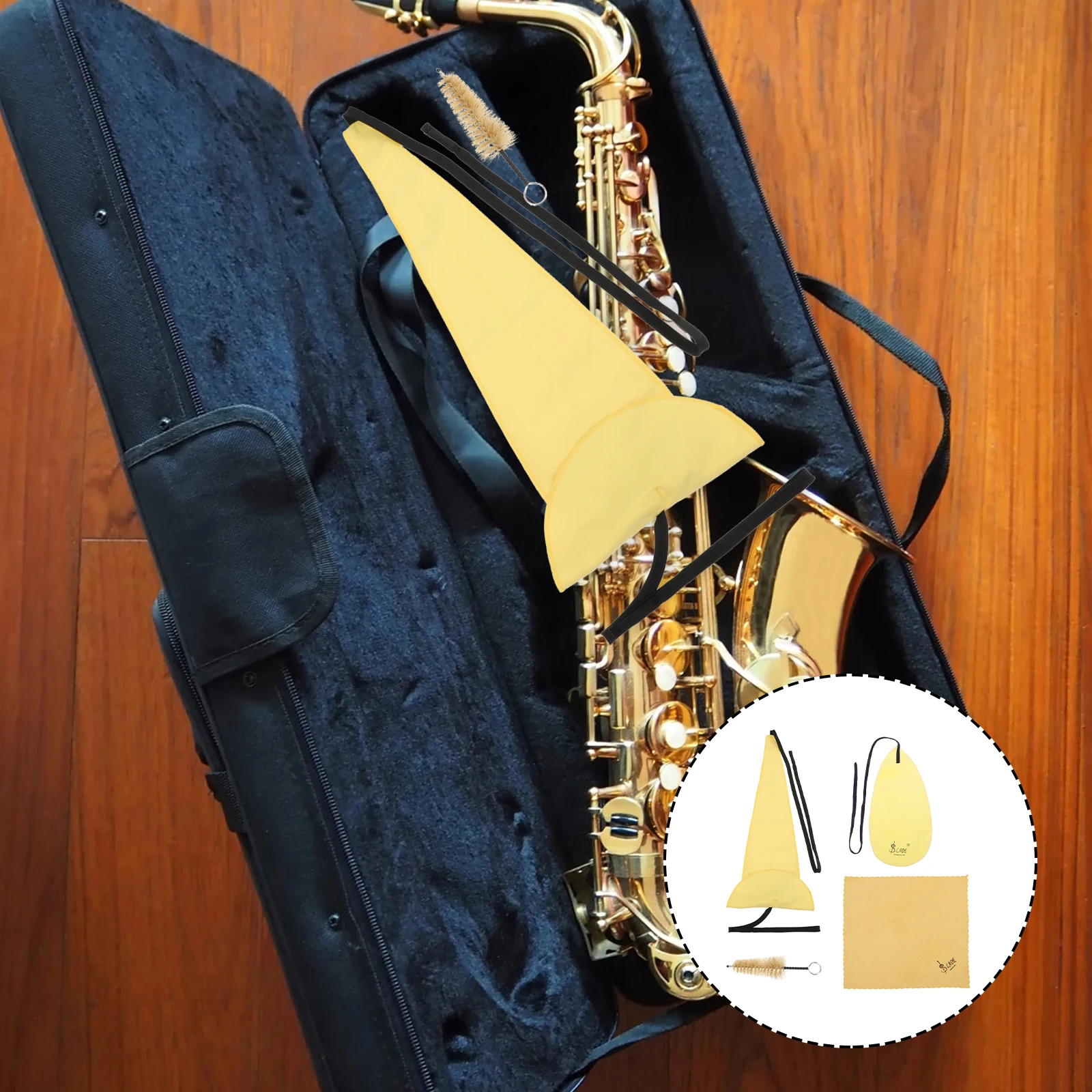 

Saxophone Cleaning Kit 3pcs Natural Mane Cloth Reusable Strong Dust Removal Water Absorption Lightweight for Instruments