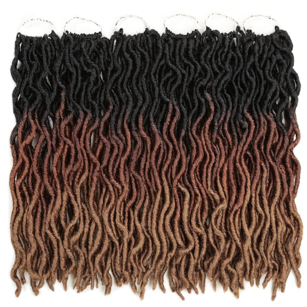 여신 페이크 락스 크로셰 헤어 6팩/로트 소프트 집시 락스 웨이브 크로셰 브레이드 합성 드레드락스 3톤 곱슬 웨이브