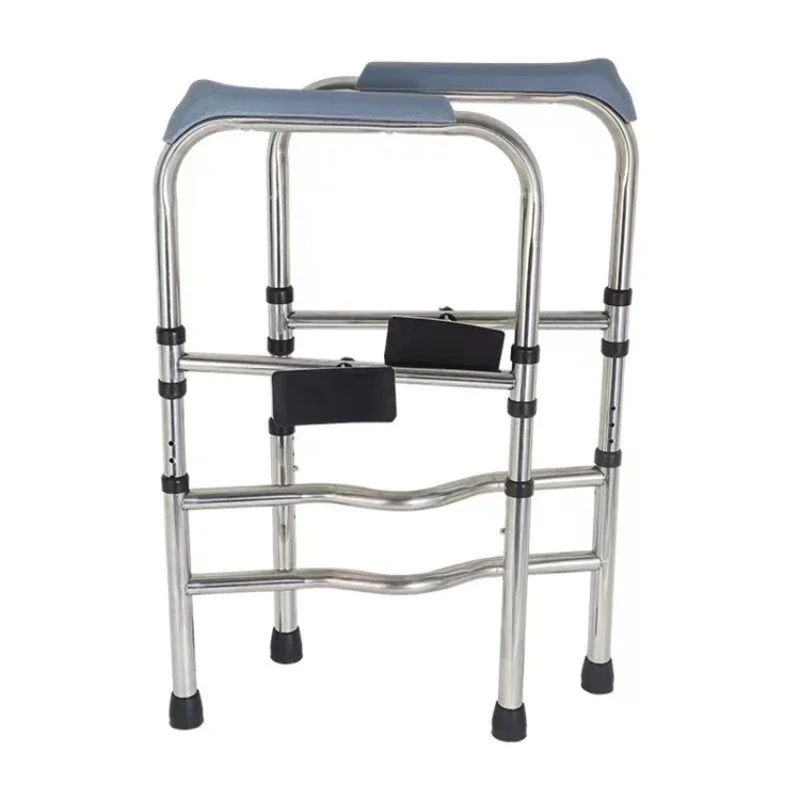 Stainless Steel Anti-Rollover Bath Chair Reinforced Armrest Bath Stool For Elderly Pregnant Women Disabled People