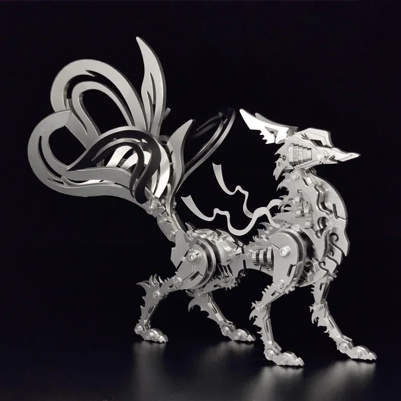 

Nine-tailed fox 3D metal assembly model, DIY puzzle, mechanical assembly, difficult manual work, children's creative toys