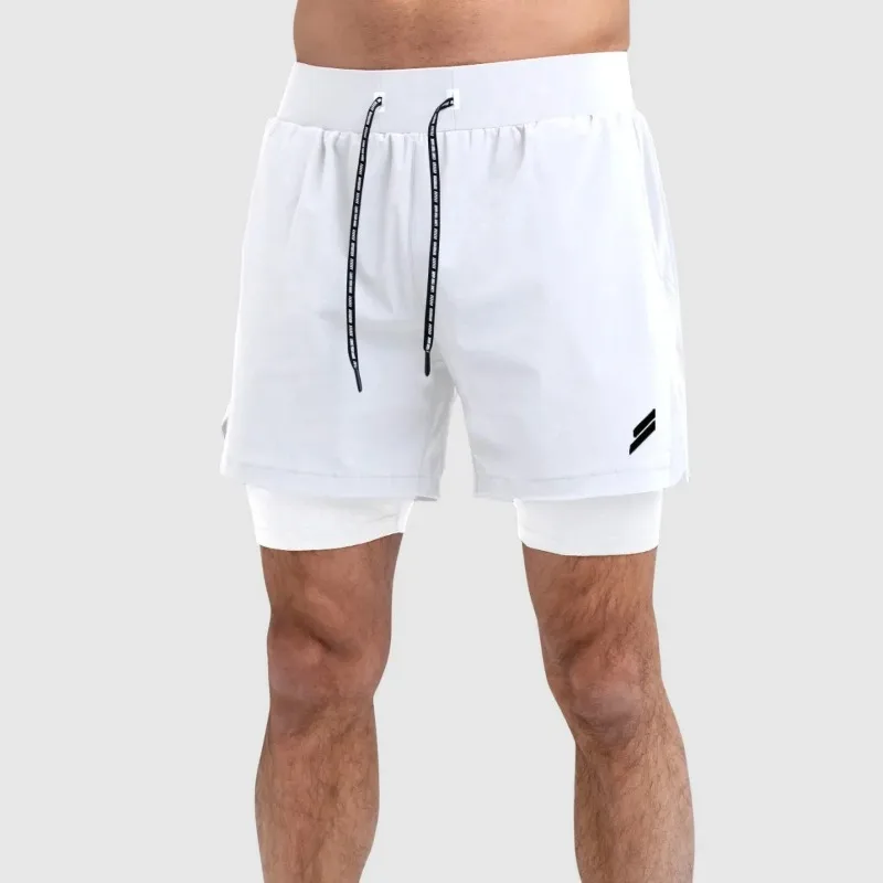 

Мужские спортивные шорты 2-в-1 с быстрой сушкой, антибликовые, для тренировок, бега, фитнеса и занятий в спортзале, для спортсменов