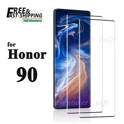 For Honor 90 Screen Protector 3D Curve Tempered Glass Side / Full Glue Transparent HD 9H Anti Scratch High Aluminum