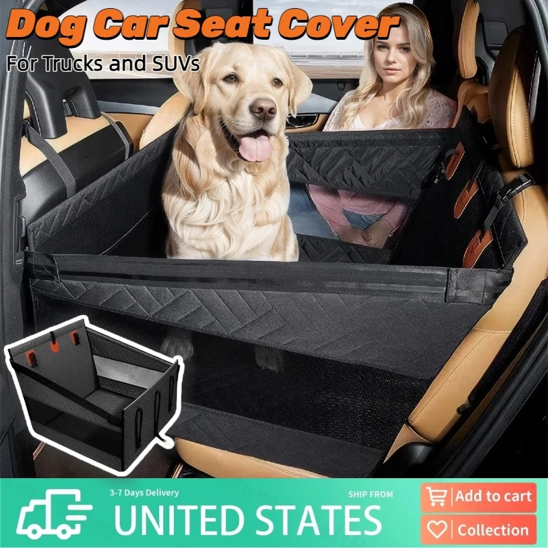 

Dog Car Seat Back Seat Extender for Dogs Foldable Pet Car Seat with Waterproof Car All-Around Protection and Strong Support