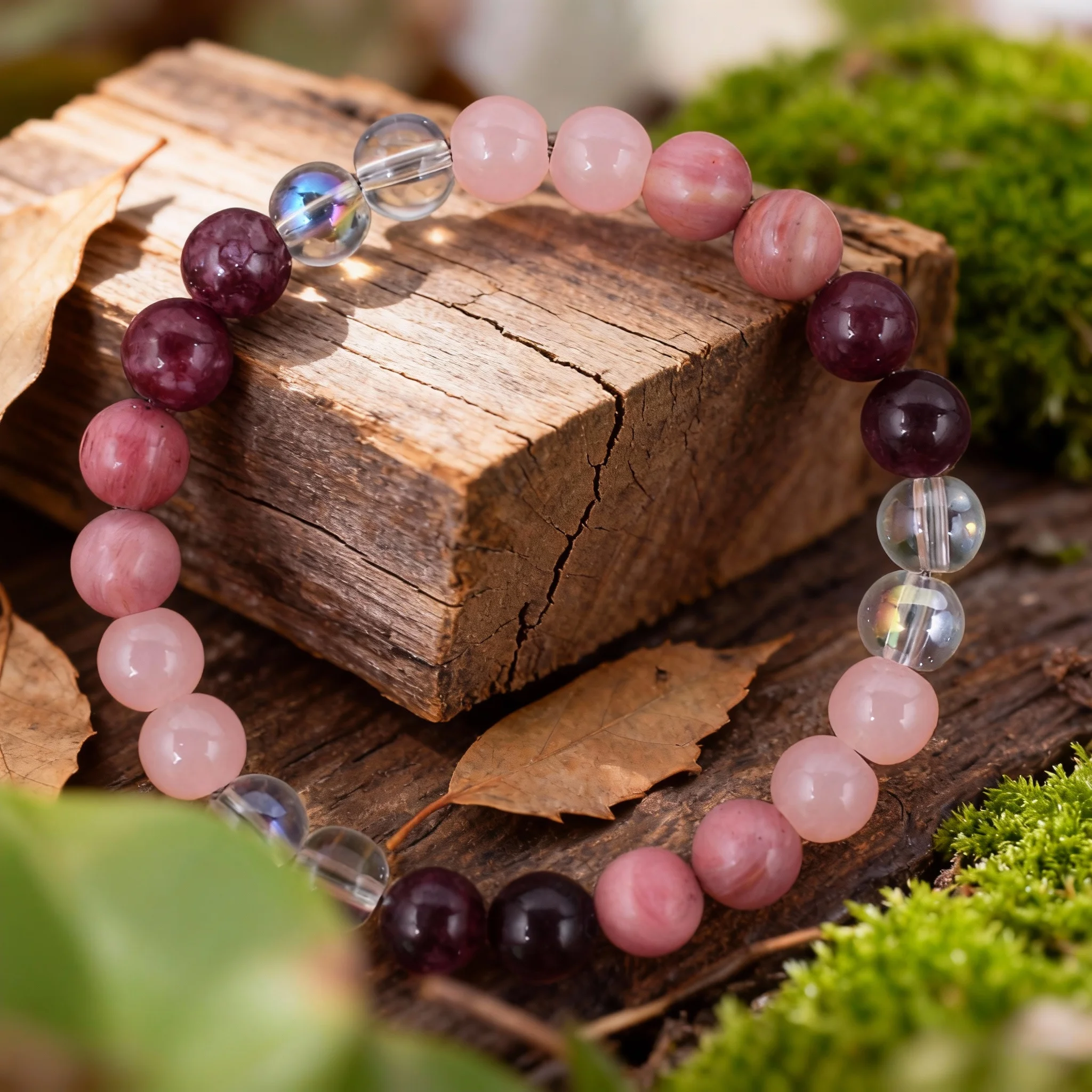 مجوهرات الخريف الرومانسية أساور العقيق بنمط الخشب الأحمر الأحمر هدايا الزوجة عيد الميلاد اليومية سوار العقيق الحجر الطبيعي الحب الإملائي