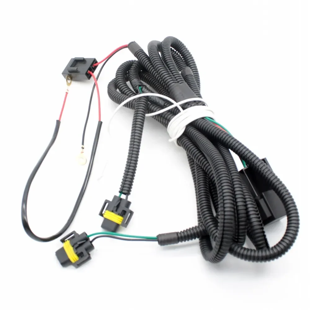 EEMRKE 12V 40A Universal Fog Lamp Wire with H8 Interface H11 Socekt Car Fog Lights Wiring Harness ACC Control (Without Switch)