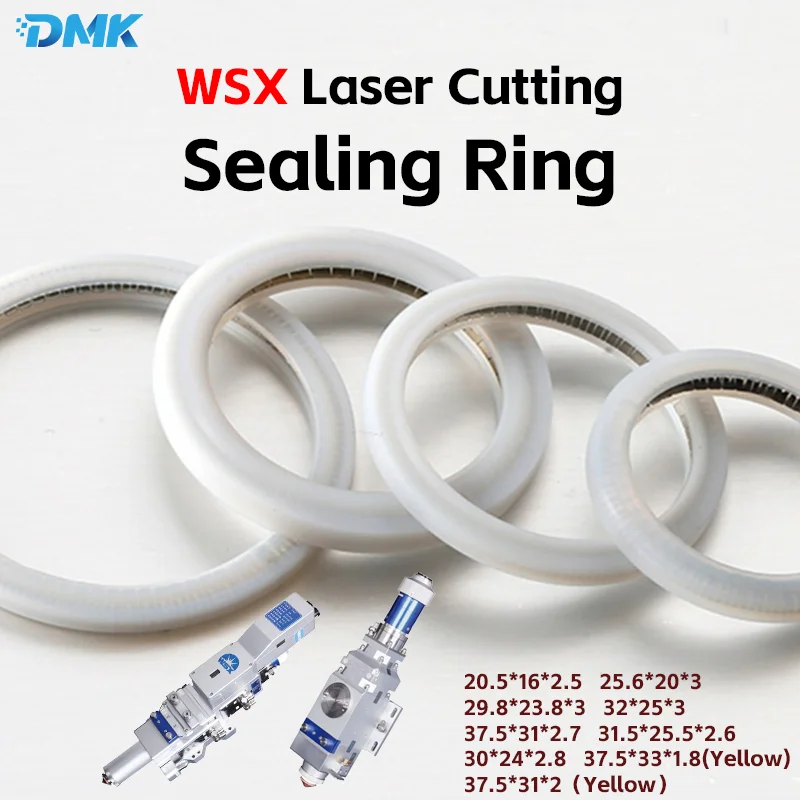 WSX Sealing Ring Laser Cutting Head Seals Protective Lens Pan Plug Spring Seal PTFE O-Rings For NC30 NC63A NC68 KC15 37.5*33*1.8