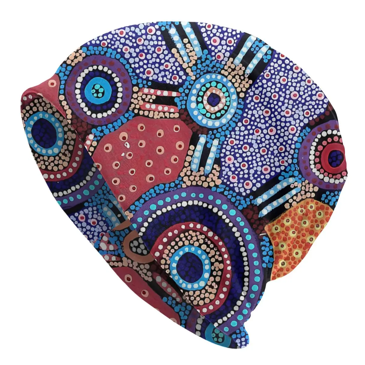 Abstract Thin Bonnet Homme Sport Australian Aboriginal Art Skullies Beanies Caps Novelty Hats