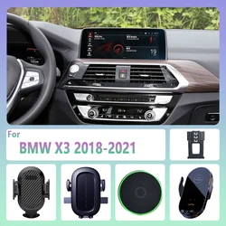 For BMW X3 G01 2018 2019 2020 2021 Car Phone Holder Wireless Charging Magnetic Phone Holder Car Magsafe Support Accessories