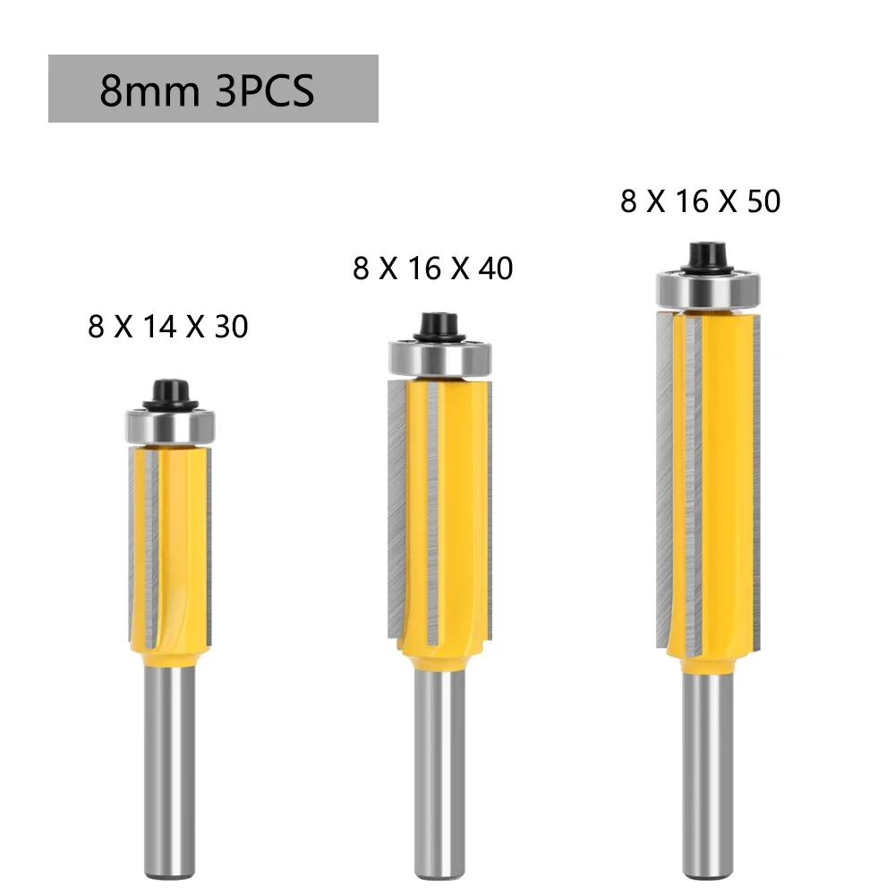 AURWOF 1 Stück 8 mm Schaft-Fräser mit 4 Nuten, Holzfräser für die Holzbearbeitung, 14–16 mm, C08023 – Detail 11