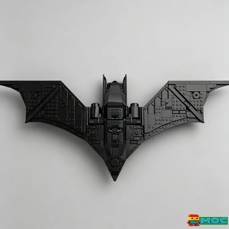 NEW 710 Parts Bat Dark Batwing Moc Building Blocks Model DIY Assembly Educational Toy Customize Creative Display Popular Gifts view 4