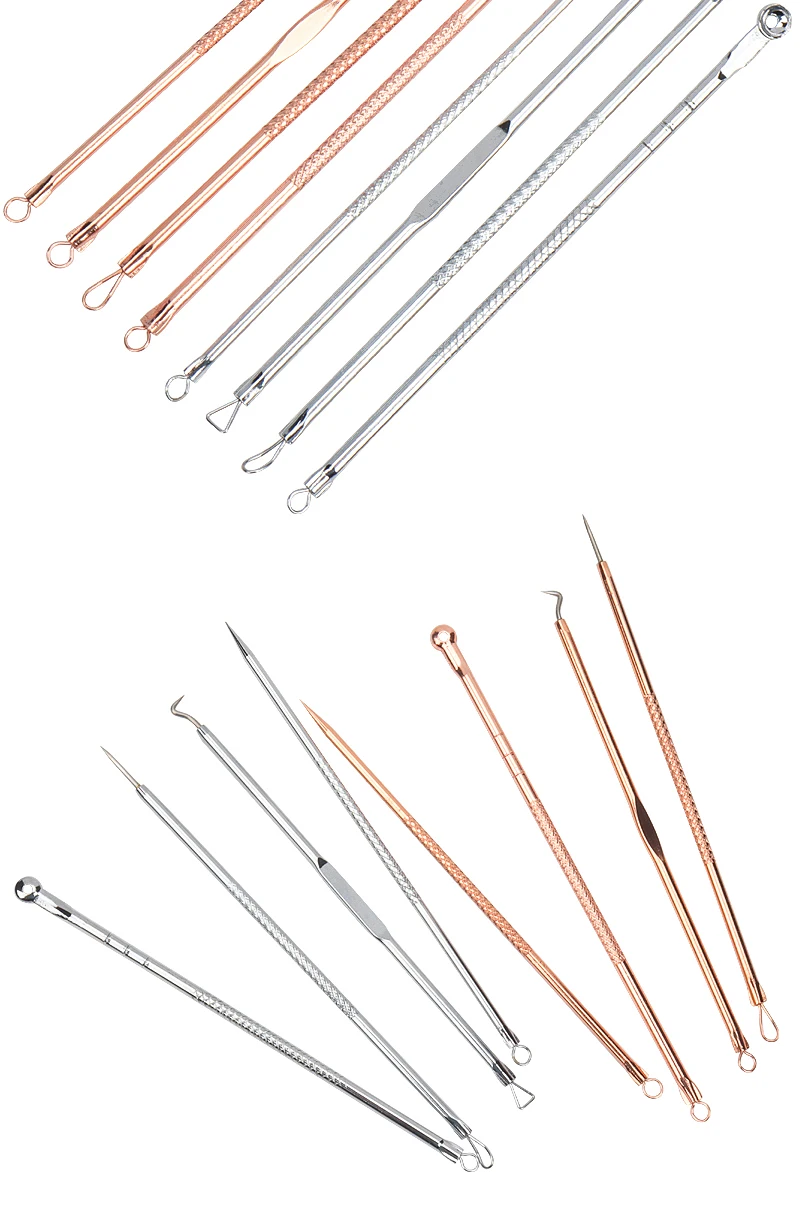 4-teiliges Akne-Mitesser-Nadel-Set, unparfümiert, Porenreiniger, Nadelhaken, Pickelentferner, Hautpflege-Werkzeuge und Zubehör – Detail 10