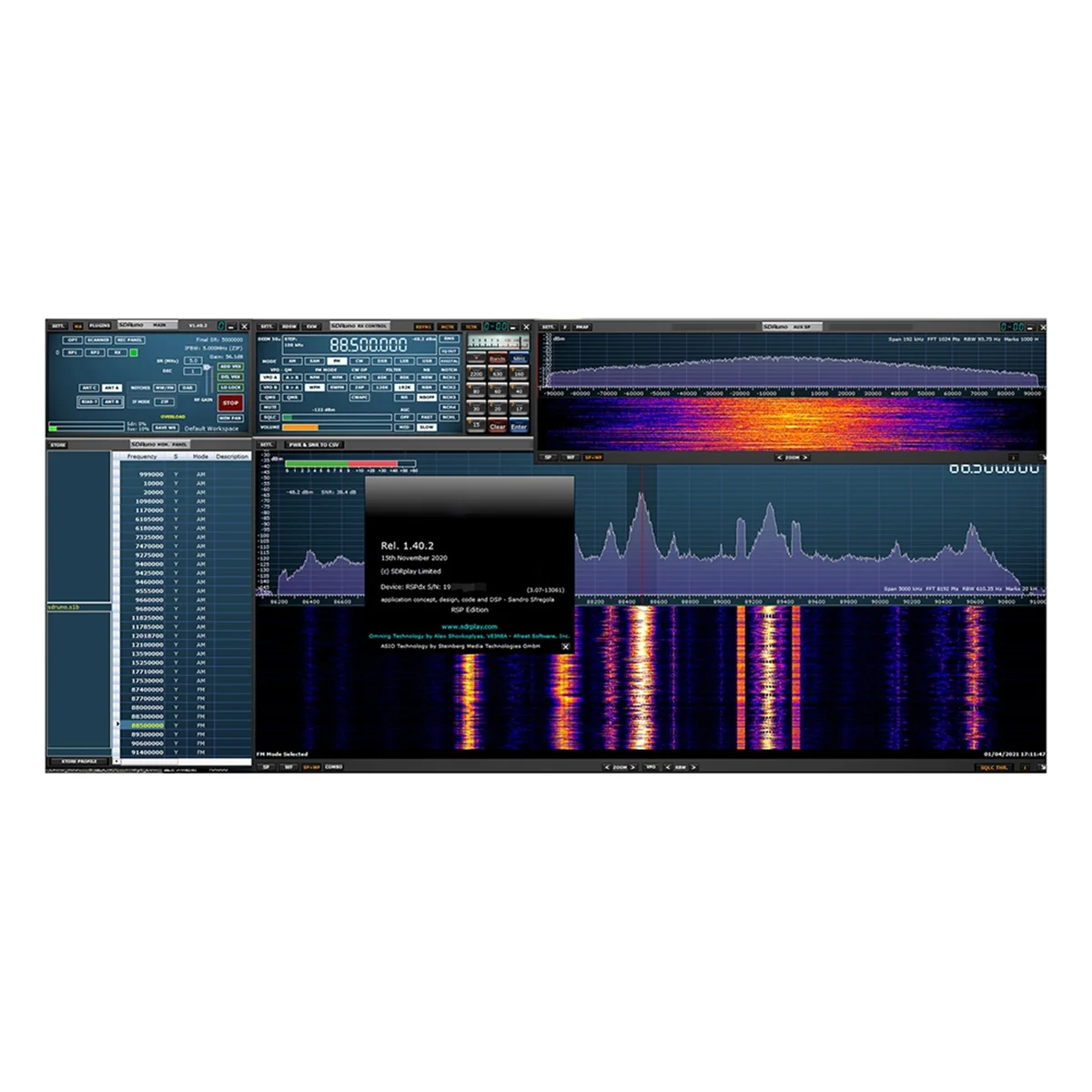 ตัวรับสัญญาณ RSP1A SDR วิทยุเครื่องรับวิทยุแบบคลื่นความถี่กว้าง1ช่องสัญญาณ-2กิกะเฮิรตซ์เครื่องรับวิทยุ14Bit แบบสั้น