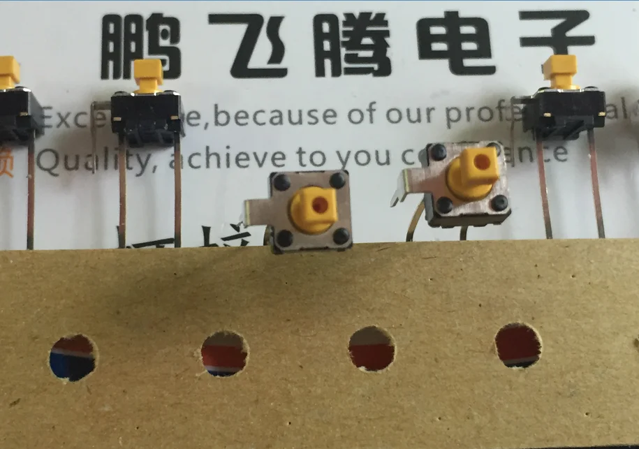 10PCS/lot Imported from Japan  B3F-6152 touch switch 6*6*7.3 straight plug 2 feet square head button micro movement