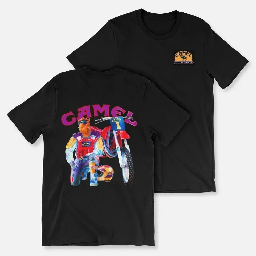 New 2026 Retro Car Camel Cigarettes T-Shirt Vintage Cotton Tops Tee Short Sleeve Casual Streetwear Oversized Women Men Clothing image 4
