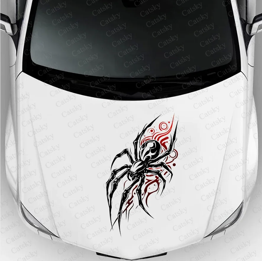 Spider animal Car hood side sticker vinyl racing paint accessories self adhesive painting for truck suv car decal