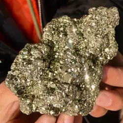 Natural Pyrite Crystal Cluster Irregular Stone Rock Mineral Sample Reiki Home Decoration Raw Crystals Mineral Specimen