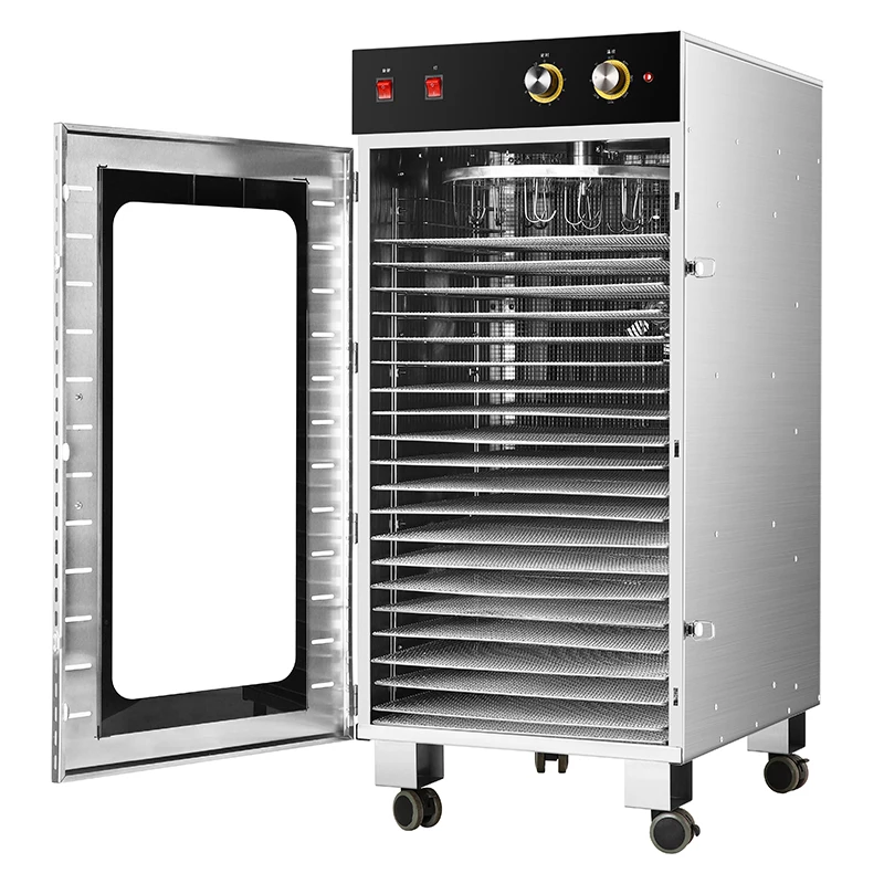 High Quality Stainless Steel  food dryer Sausage drying machine smoked Professional sausage dehydrator with  hooks and 22 grids