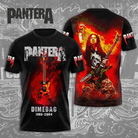 Classic Rock Band Pantera Album T-Shirts 3D Printing Men Women Hip Hip Short Sleeve T Shirt Oversized Streetwear Men's Clothing