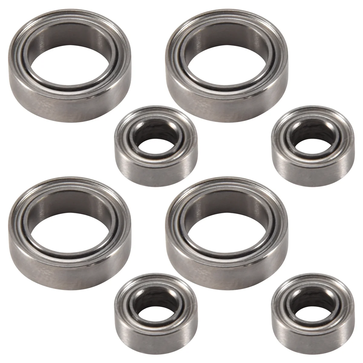 8Pcs Ball Bearings 4X8X3mm 8X12X3.5mm for HSP Himoto E18 WLtoys 1/18 RC Car Spare Parts A949 A959 A969 A979 A959-B A949-33 A949-